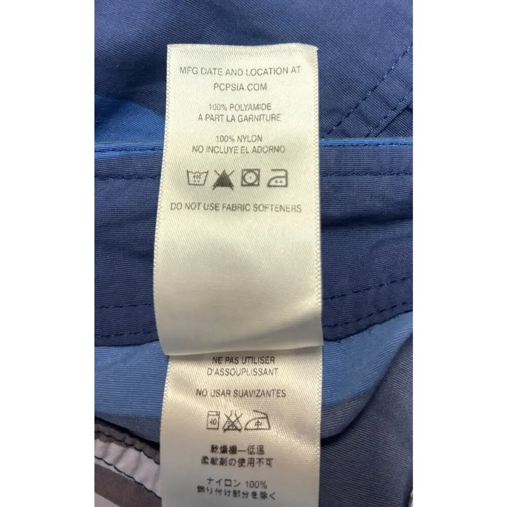 Patagonia Board Shorts 30 Men's Blue Striped Nylon Pockets Beach Surf Swimwear